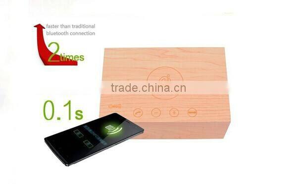 Portable Speaker Bluetooth USB4.0 Dual USB NFC Wooden Bluetooth Speaker Wriess charging Bluetooth Speaker