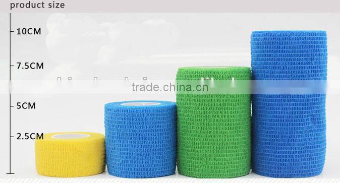 Certificated Non Woven Colorful Self Adhesive Elastic Bandage For People And Pet Use