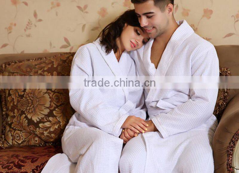 Fashion Wearable Waffle Bathrobe for Spa