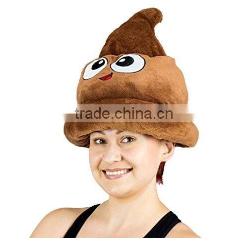 holiday xmas emoji poop emoticon soft plush christmas hat costume red
