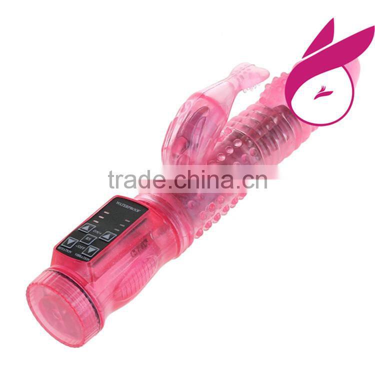 Girls Masturbation Rotating Head Dildo Vibrator Rabbit Sex Toy Massage