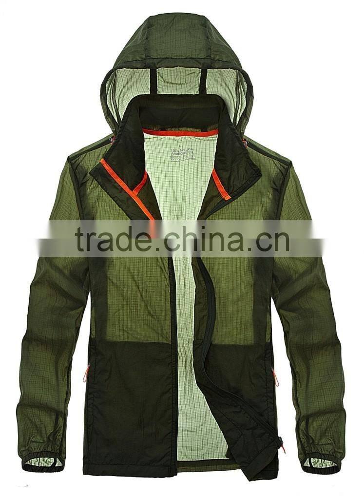 Quick Dry Hooded Lightweight Beach Windbreaker with bag