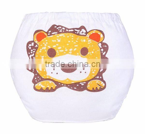 yellow lion pattern design soft training pants baby cloth diaper