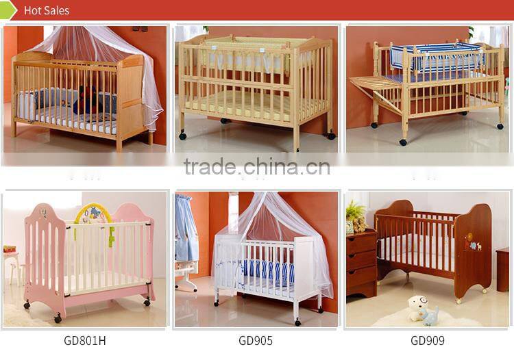 Franch Style hot selling Baby Crib, Soild wood baby crib, MDF Wooden baby bed