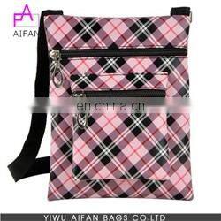 Blue Three Pocket Zipper Cheap Denim Passport Bag