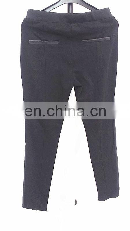 ladies stretch lamb leaather pants with ponti fabric