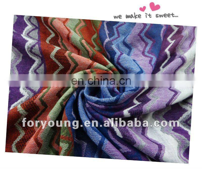 zigzag designs pashmina cotton shawl