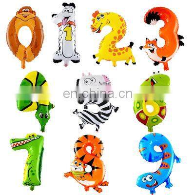 Birthday Wedding Party supplies Decorations Helium Foil Digital balloons gold Silver Foil Number Balloons