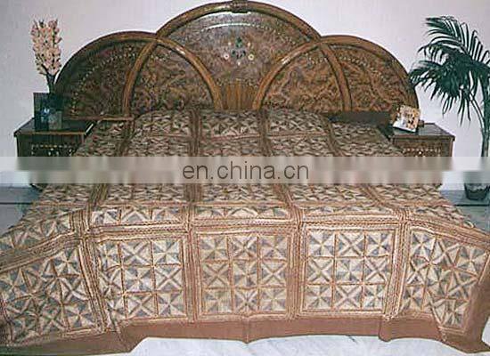 Indian handmade silk patchwork bedspreads