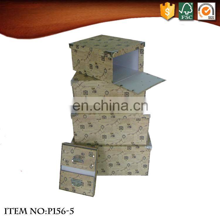Folding fabric storage cardboard gift boxes containers