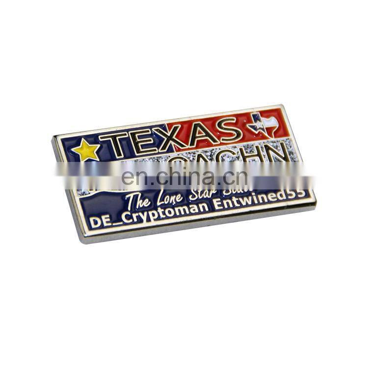 custom die struck soft enamel badge pin name badge