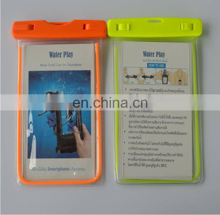 China made plastic waterproof mobile bag pvc phone bag water proof bag