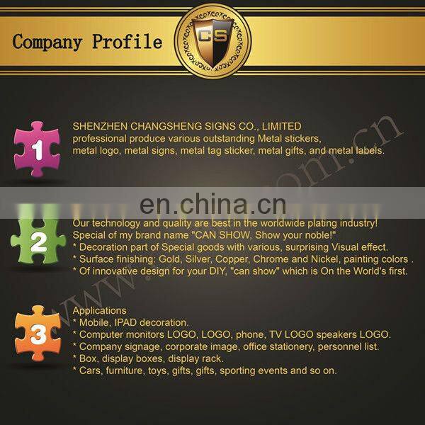 Fashion sunglasses decorative metal stickers