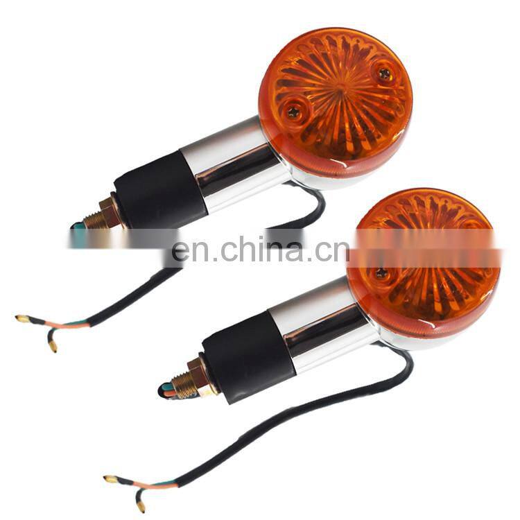 2x Bullet Front Rear Turn Signal Blinker Indicator Light Motorcycle Amber Chrome