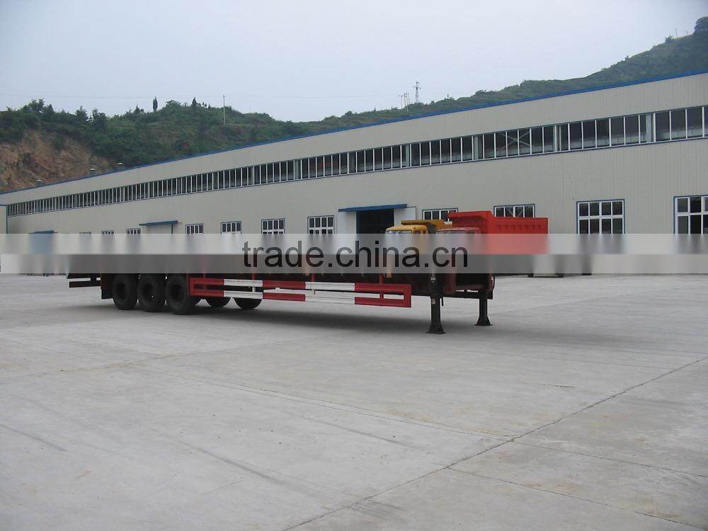 Dongfeng EQ9400TPBL tri-axle flatbed semi-trailer for sales LW