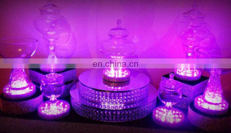 2021 remote control LED lighting base event party decorative multi color led light base flower pots crystal LED base light