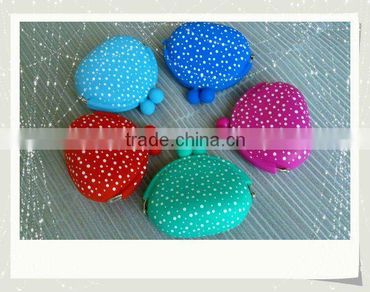 Cute and Mini silicone coin bags with new pattern colorful