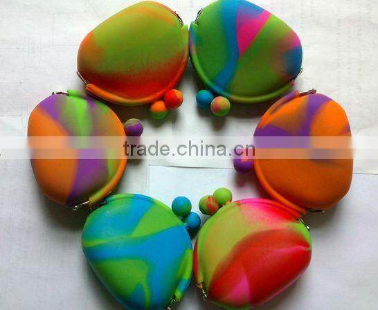 attractive silicone smart wallet Fancy coin purse Jelly coin purse for girls