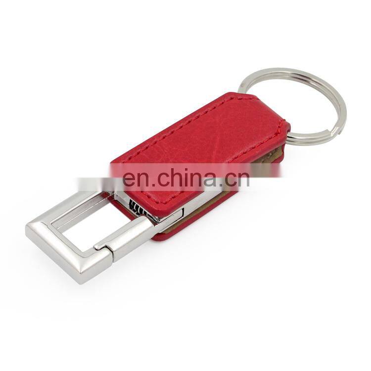 Wholesale Customized Logo Pendrive Leather USB Flash Drive Gift with Gift Box Packing