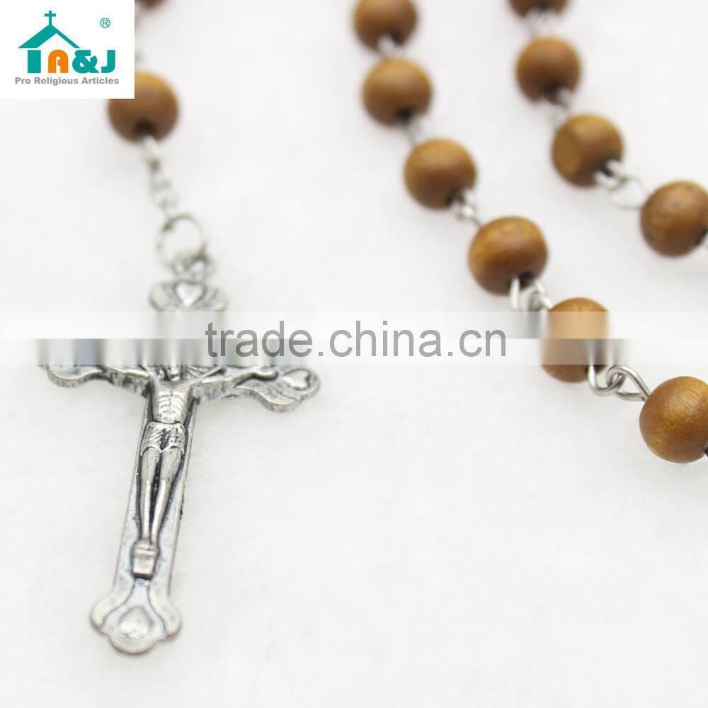 Alibaba Trade Assurance Supplier wooden beads jesus rosary Custom lovely