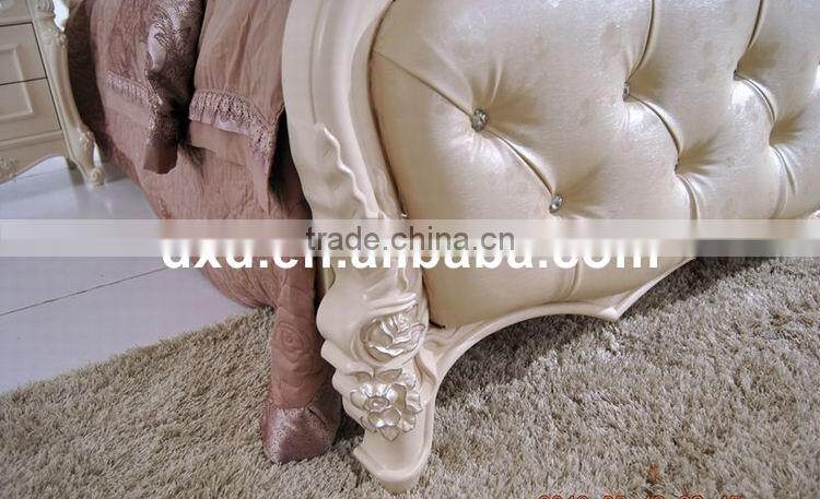 French Style Luxury Hotel Wood Bed