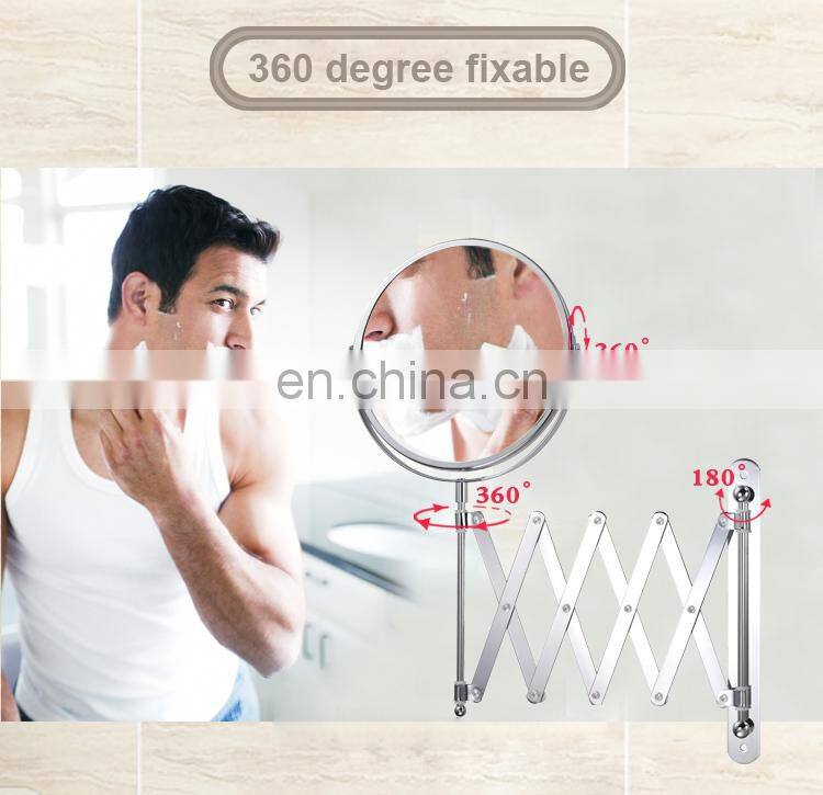 magnifying 1x/2x extension flexible extending folding bathroom mirror