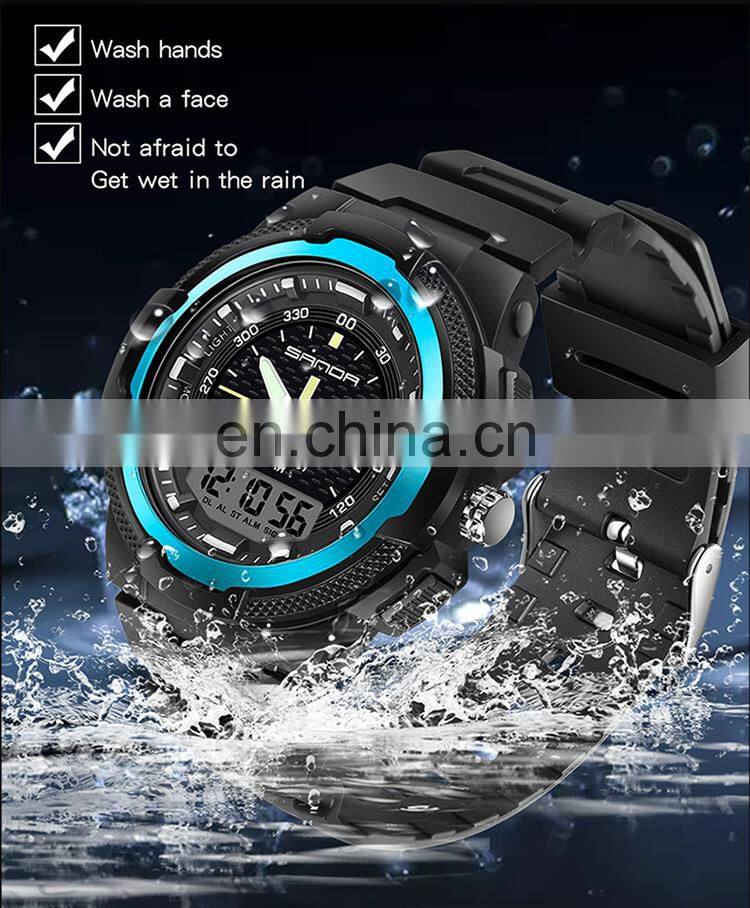 Sanda 799G 292L New Young Digital Wrist Watches for Girls Boys LED Water Resistant Luminous Sport Functional Sanda Watches