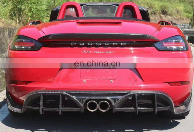 Runde Resin Or Carbon Fiber Material For Porsche Boxster 718 PD Style Body Kit Front Bumper Side Skirt Rear Lip Spoiler Fender