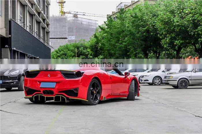 Runde Auto motives For Ferrari 458 Upgrade Prior Design Half Carbon Body Kit Hood Front Bumper Rear Bumper Side Skirts Spoiler