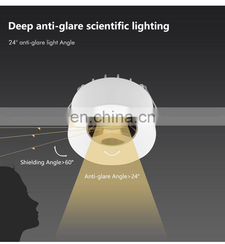 Trending Manufacturer Anti Glare Housing Office Down Lamp Ceiling COB 12Watt LED Spotlight