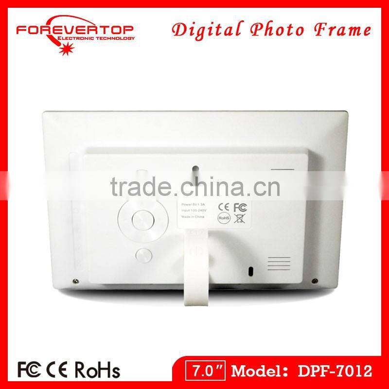 7-inch digital digital photo frame loop video with 800 x 480 Pixels Resolution and MP3 Player