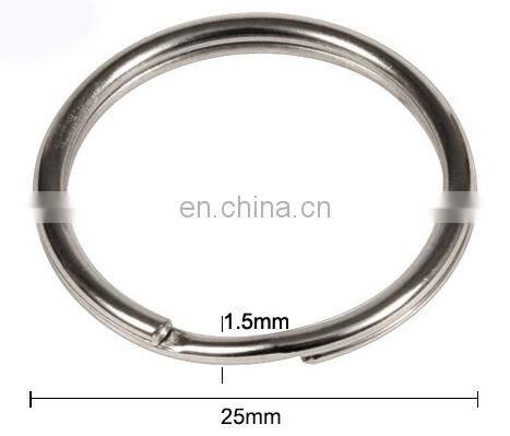 Custom Logo Shape Colorful Eco Friendly Car Keyrings Round Edge Split Key Rings