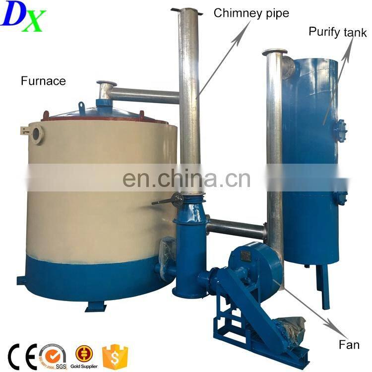 dry distillation smokeless coconut shell small wood furnace for making charcoal