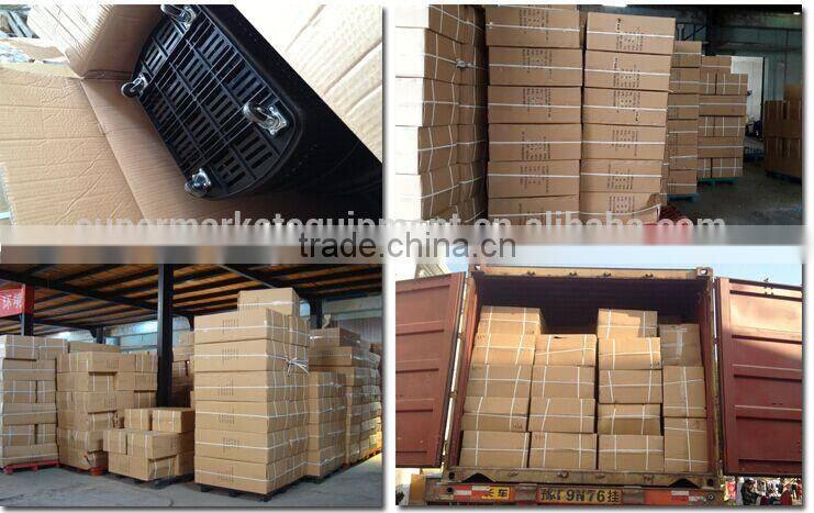 laundry plastic shopping basket with wheels