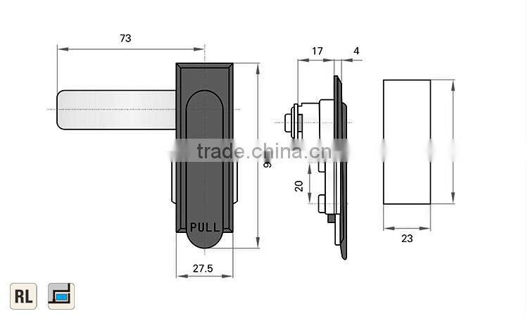 ROHS Zinc Plated Cabinet Lock for Electronic Cubicle use