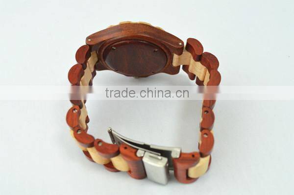 2015 Eco-friendly sandalwood Wristwatch Wooden Watch with date