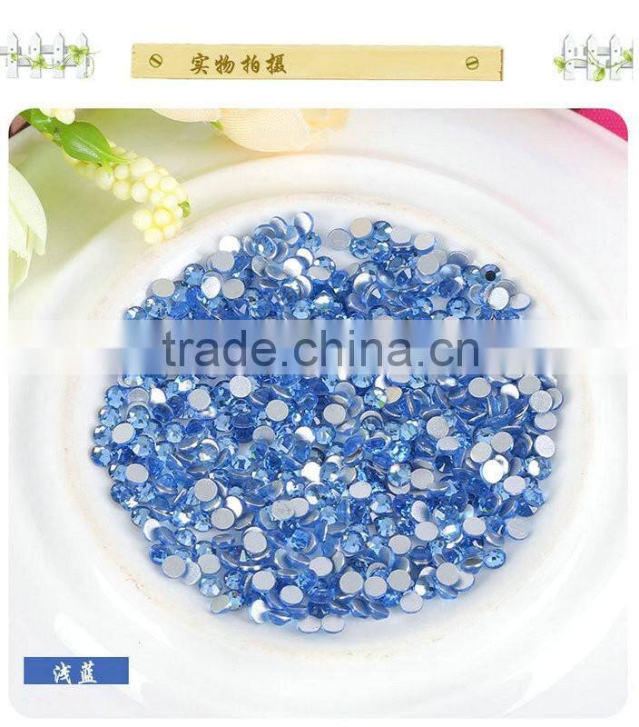 Colored Hot Fix Rhinestone For Clothing,Flatback Loose Iron On Rhinestone Light Blue Jewelry Findings Charms