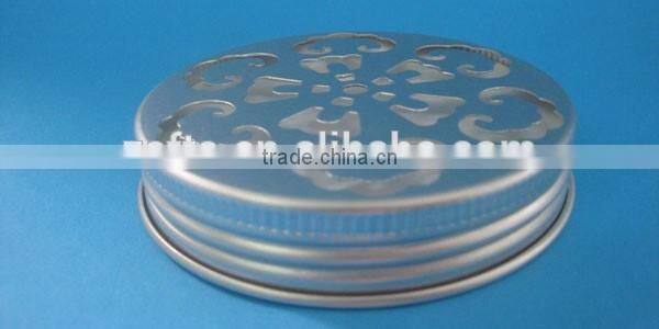 D67.5*13MM hollow aluminum cap/ oxidated color aluminum screw cap/50ML PET bottle with aluminum cap