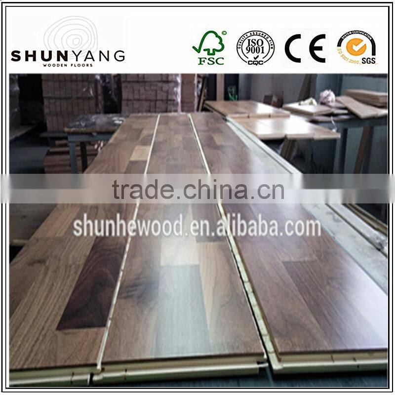 Smooth/ Flat 3 layer walnut Wood Floor
