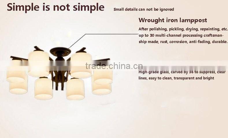2016 new wrought iron candle chandelier lightingZH-6049
