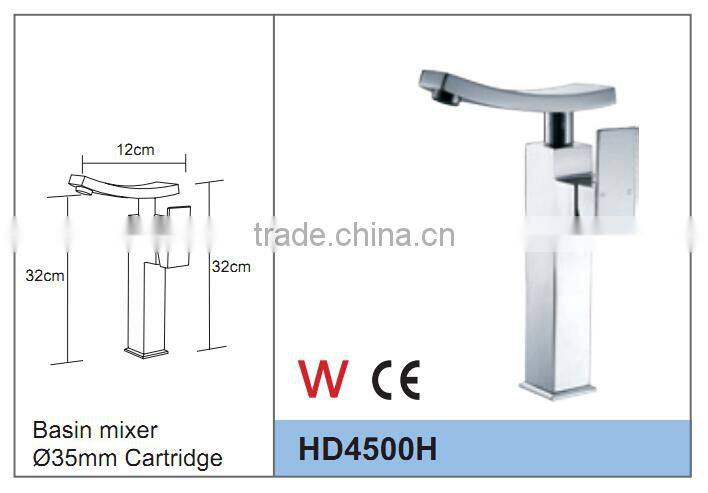 HD4500H 35mm Watermark Quality Square Bathroom WELS Basin Flick Mixer Tap Faucet