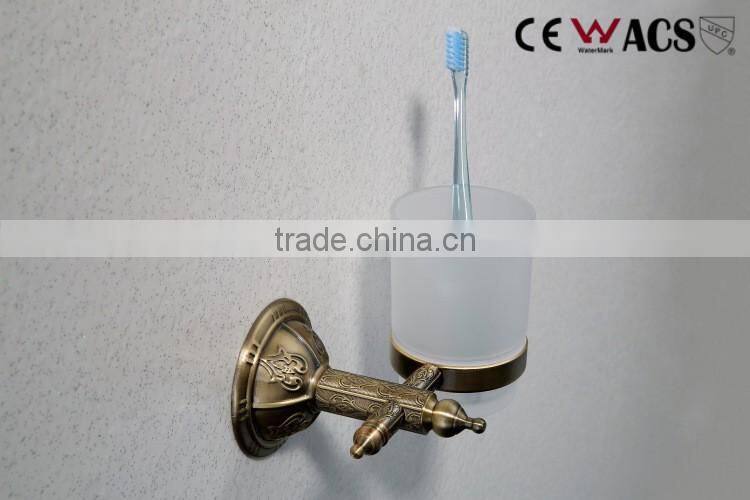 Antique Brass Bathroom Accessories Tumbler & Holder