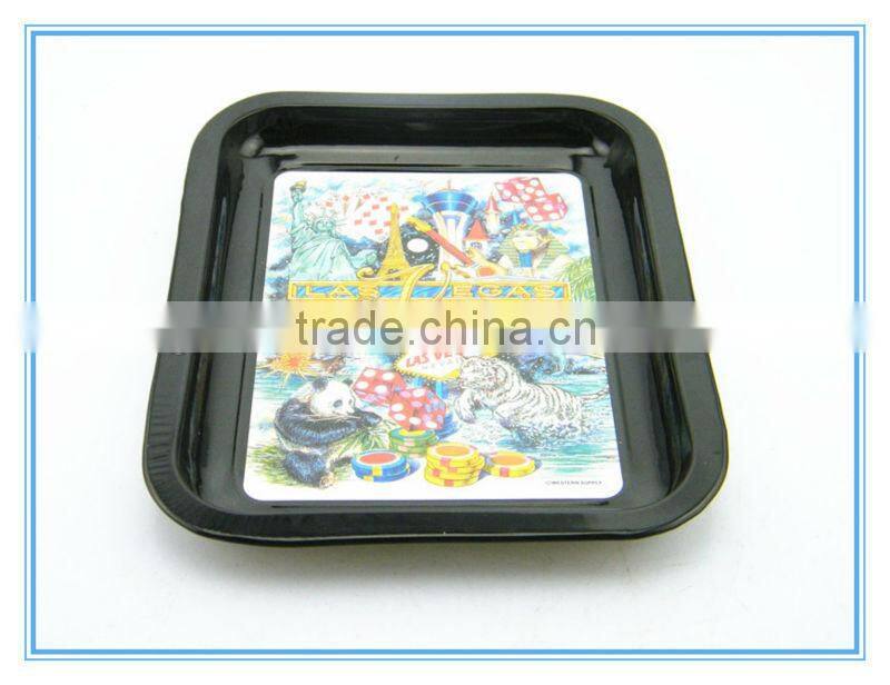 Custom elegant square fruit tin tray high quality tin tray