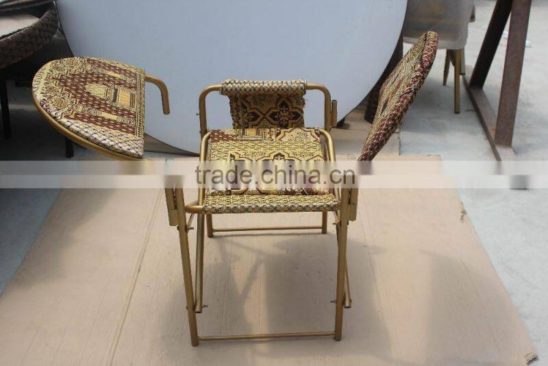 Wholesale knock down metal muslim prayer chair folding church chair