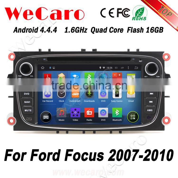 Wecaro WC-FU7608 Android 4.4.4 car dvd player 1080p for ford focus media player 2007 - 2010 mirror link