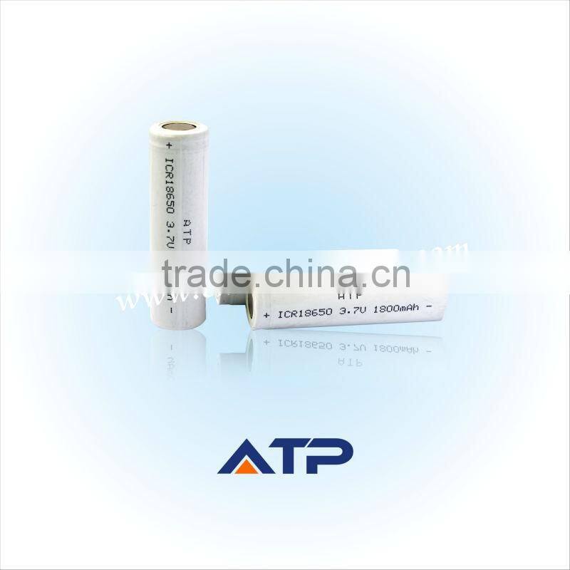 ICR18650 rechargeable li-ion battery 10A discharging current 1800mah