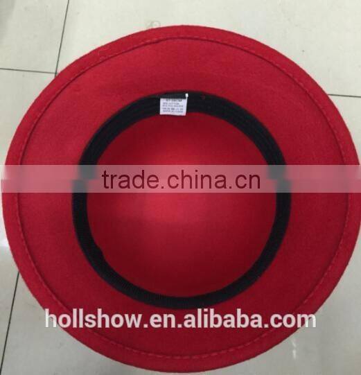 Fashion Korean Bowknot Ribbon Elegant Women Wool Felt Bucket Hat