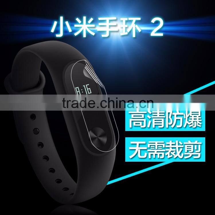 Newest anti shock screen protector film for XiaoMI Mi band 2 bracelet