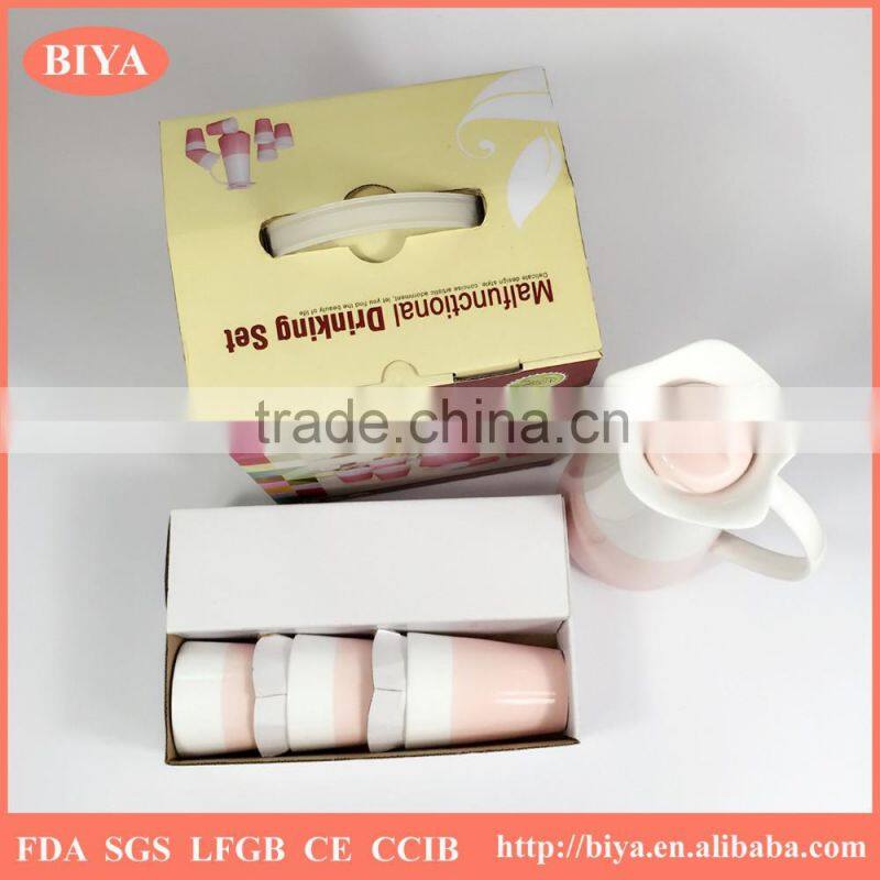 color gift boxes package ceramics bone china porcelain tea pot sets or kettle sets double glaze high quality