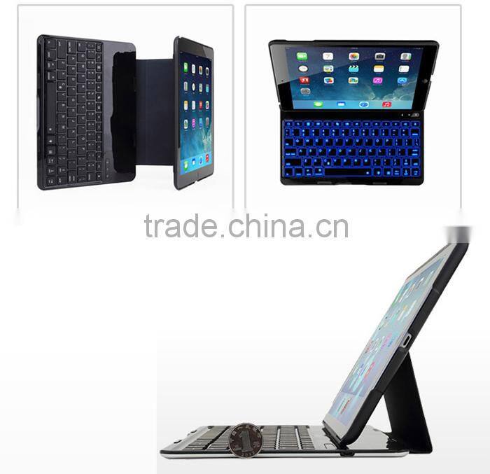 For apple ipad air keyboard case,stand leather case for ipad air with bluetooth keyboard